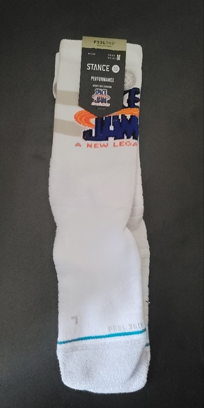 Stance Space Jam 2 A New Legacy Logo Basketball Socks Mens size 6-8.5 FEEL360